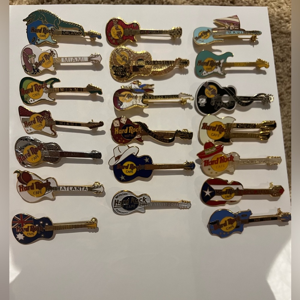 Vintage Hard Rock Pins 29 total